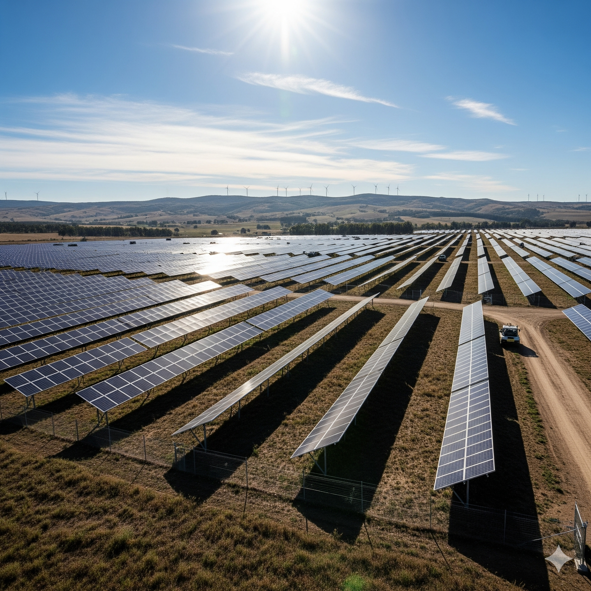 Solar panel farm
